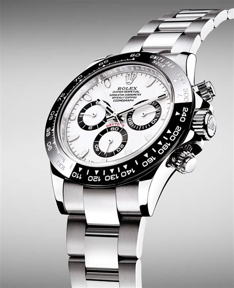 new daytona rolex cosmographwhite face black ceramic bezel|rolex black chronograph.